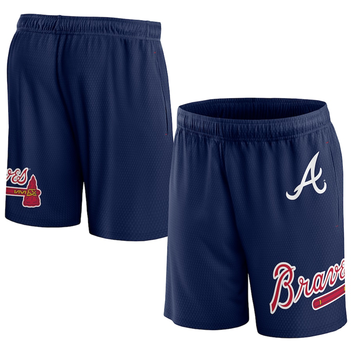 Men's Navy Atlanta Braves Clincher Mesh Shorts